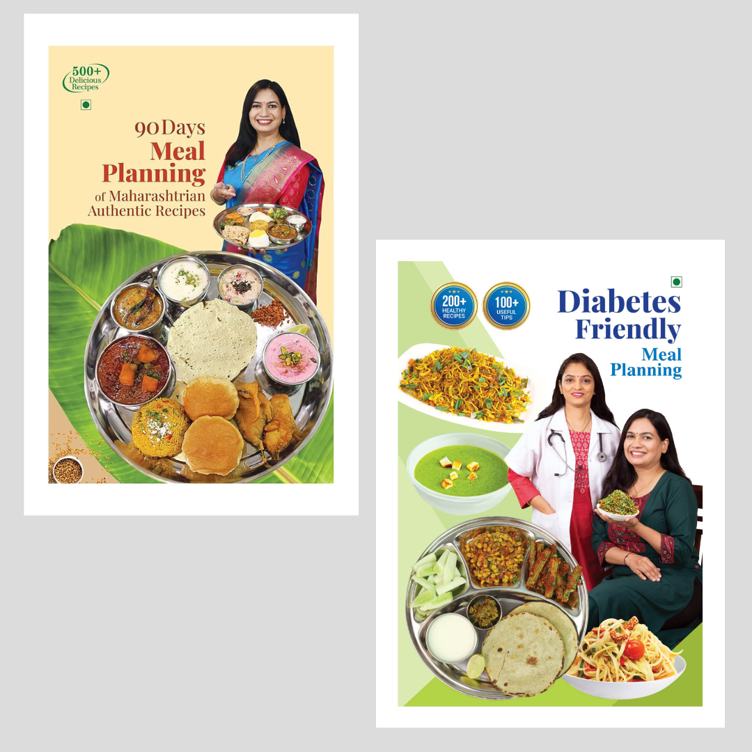 Madhuras Recipe - Diabetes Friendly Meal Planning + 90 Days Meal Planning Of Maharashtrian Authentic Recipes By Madhura Bachal ( 2 Books set)