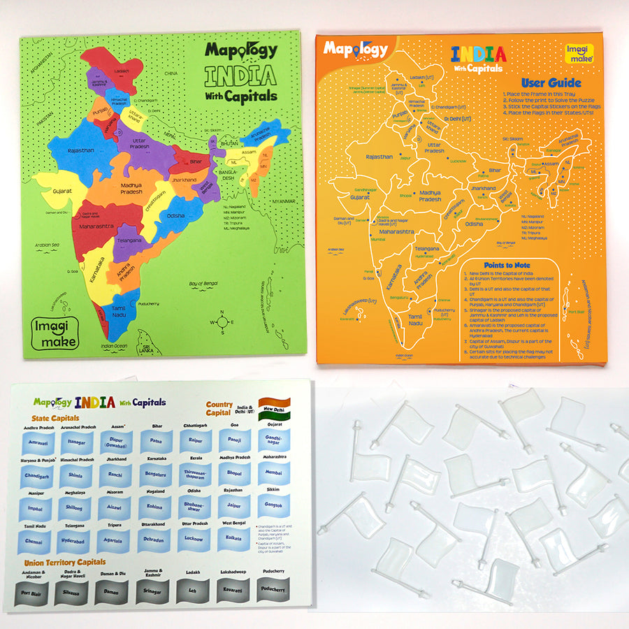 Mapology India with Capitals