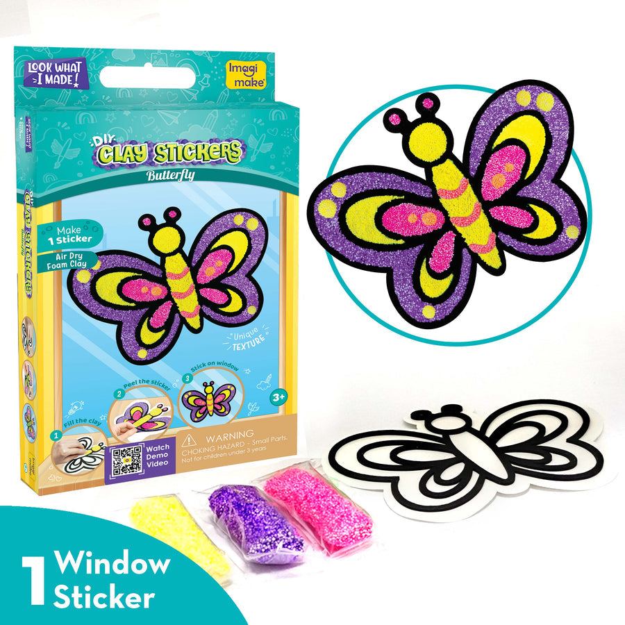 Clay Stickers - Butterfly