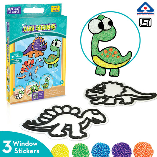 Clay Stickers - Dino Pals