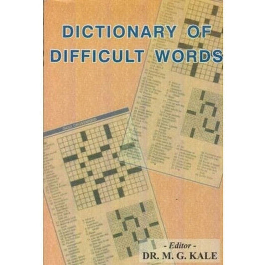 Dictionary Of Difficult Words By M. G. Kale