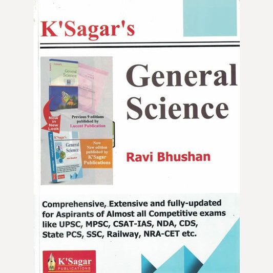 KSagars General Science Previous 9 Editions Published As Lucent’s general science By Ravi Bhushan (e