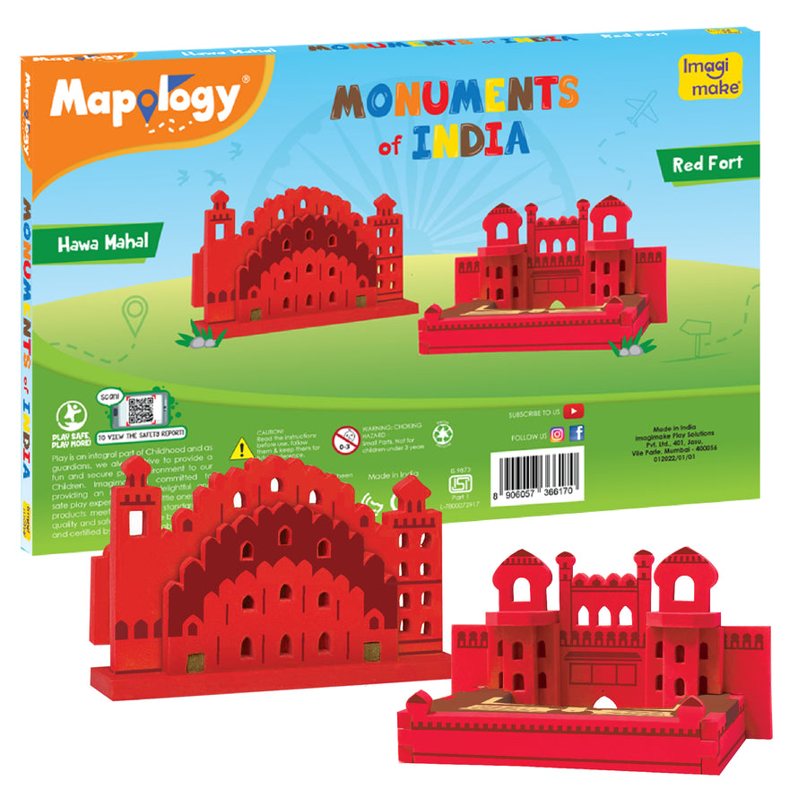 Mapology Monuments of India - Red Fort & Hawa Mahal – Rudra Enterprises