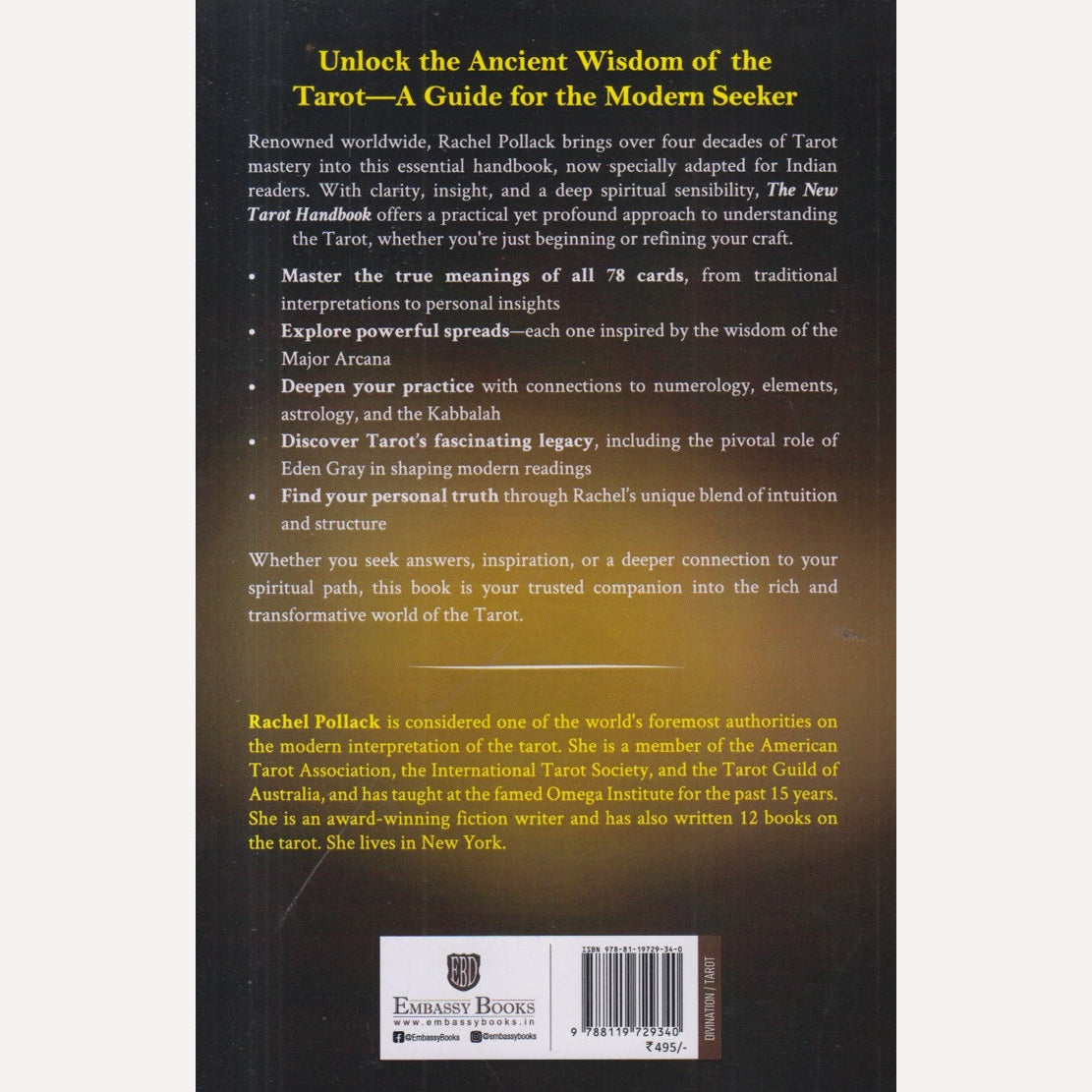 The New Tarot Handbook By Rachel Pollack (English)